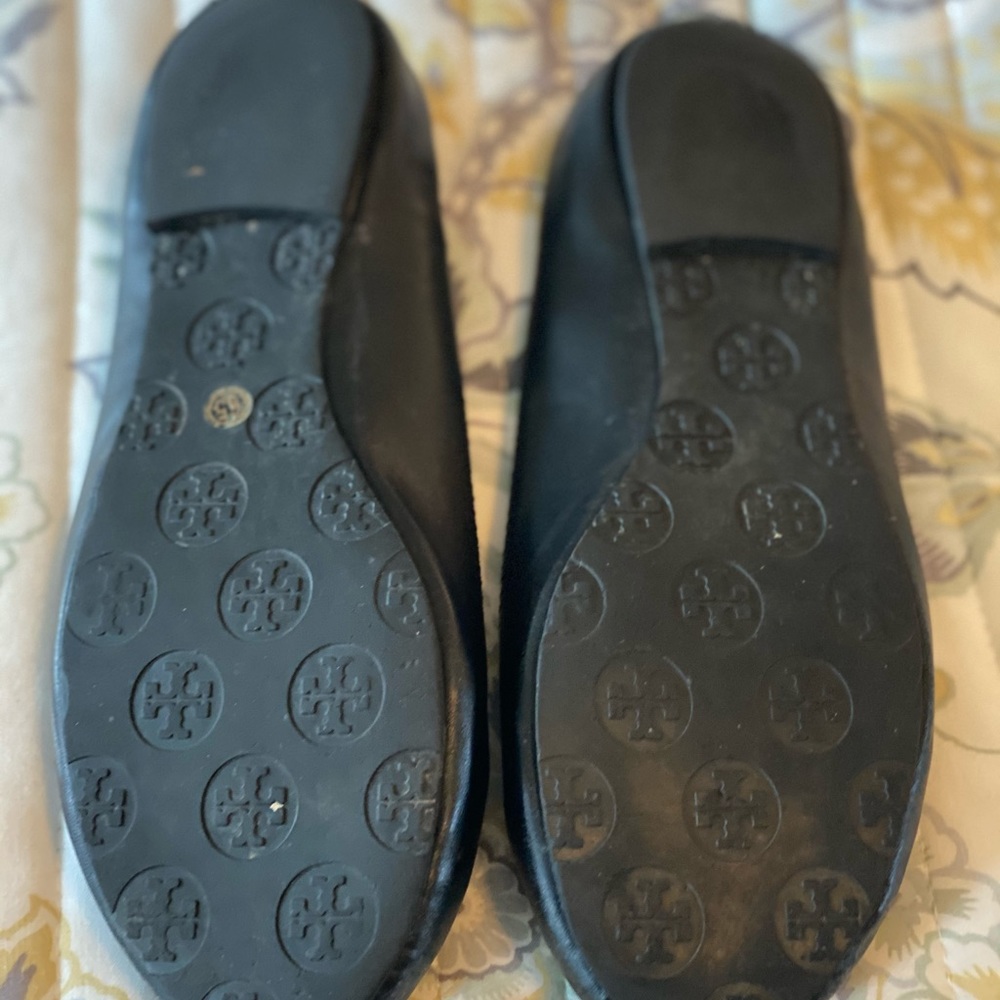 Black Tory Burch Reva Ballet Flats - Picture 2 of 3